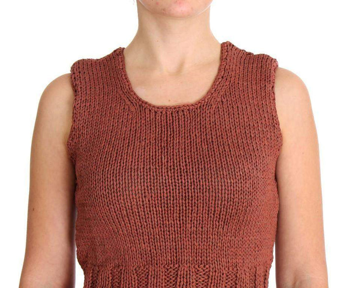 PINK MEMORIES  Cotton Blend Knitted Sleeveless Sweater #women, Catch, feed-agegroup-adult, feed-color-pink, feed-color-red, feed-gender-female, feed-size-One Size, Gender_Women, Kogan, One Size, PINK MEMORIES, Red, Sweaters - Women - Clothing at SEYMAYKA