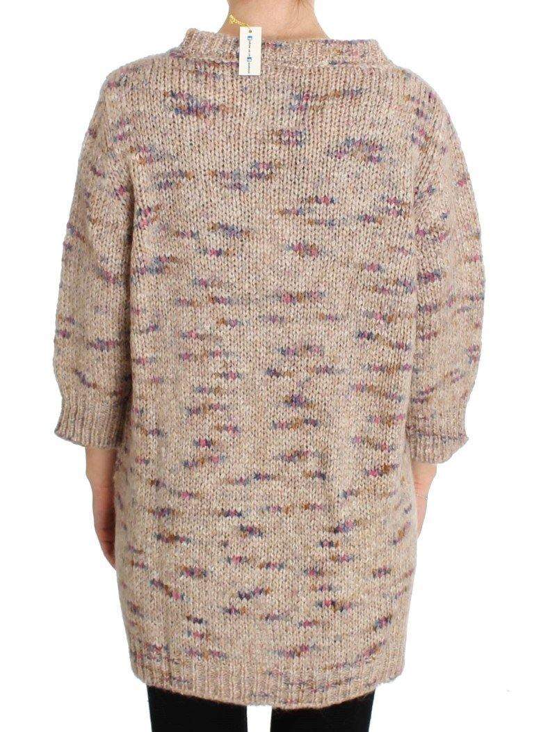 PINK MEMORIES  Wool Blend Knitted Oversize Sweater #women, Beige, Catch, feed-agegroup-adult, feed-color-beige, feed-color-pink, feed-gender-female, feed-size-IT42|M, Gender_Women, IT42|M, Kogan, PINK MEMORIES, Sweaters - Women - Clothing at SEYMAYKA