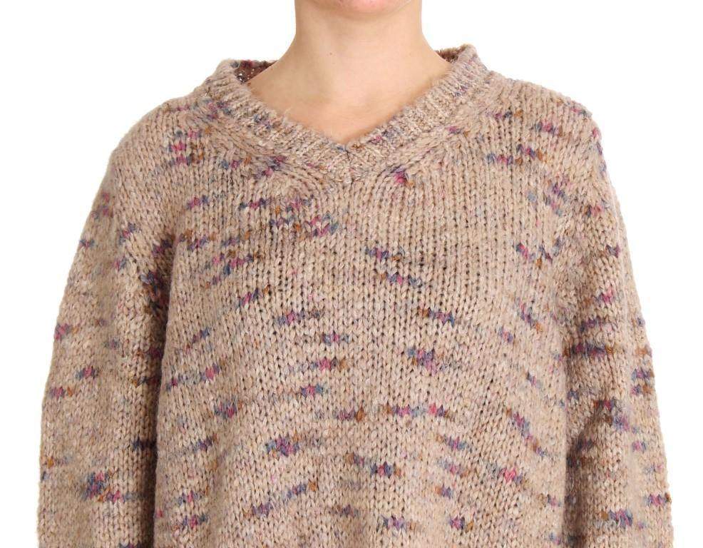 PINK MEMORIES  Wool Blend Knitted Oversize Sweater #women, Beige, Catch, feed-agegroup-adult, feed-color-beige, feed-color-pink, feed-gender-female, feed-size-IT42|M, Gender_Women, IT42|M, Kogan, PINK MEMORIES, Sweaters - Women - Clothing at SEYMAYKA