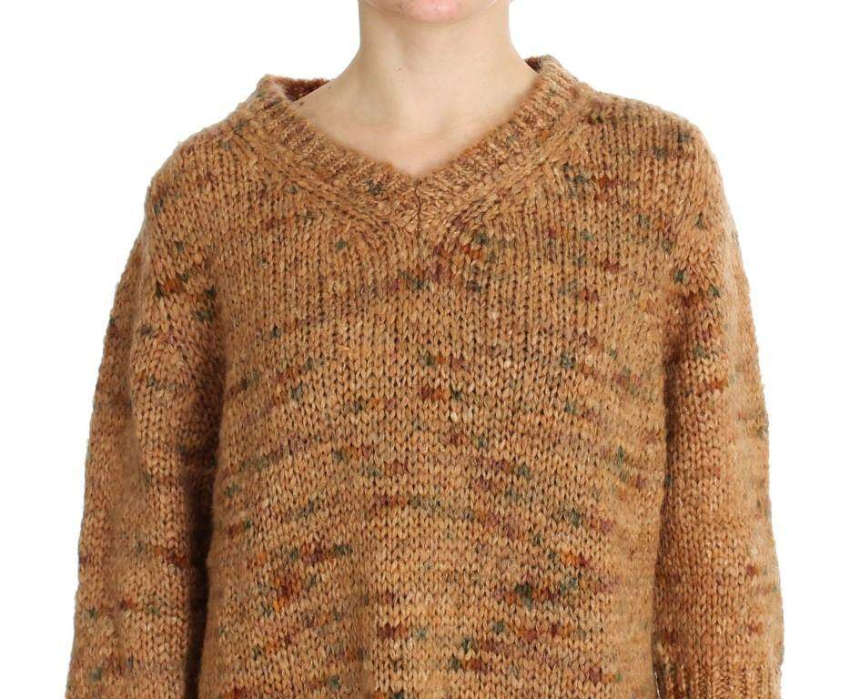 PINK MEMORIES  Wool Blend Knitted Oversize Sweater #women, Brown, Catch, feed-agegroup-adult, feed-color-brown, feed-color-pink, feed-gender-female, feed-size-IT40|S, feed-size-IT42|M, feed-size-IT44|L, Gender_Women, IT40|S, IT42|M, IT44|L, Kogan, PINK MEMORIES, Sweaters - Women - Clothing at SEYMAYKA