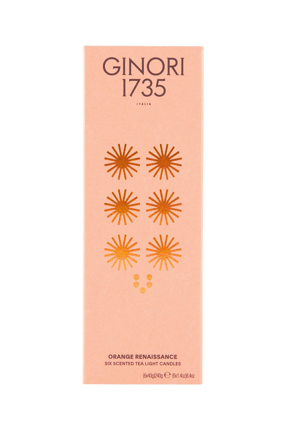 Ginori 1735 orange renaissance scented tea light candles refill-0