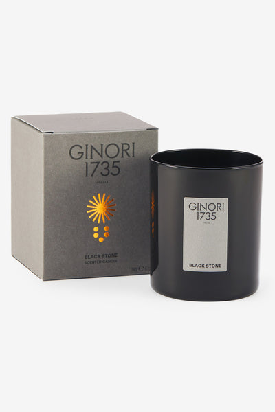 Ginori 1735 black stone scented candle refill for il seguace 190 gr-2
