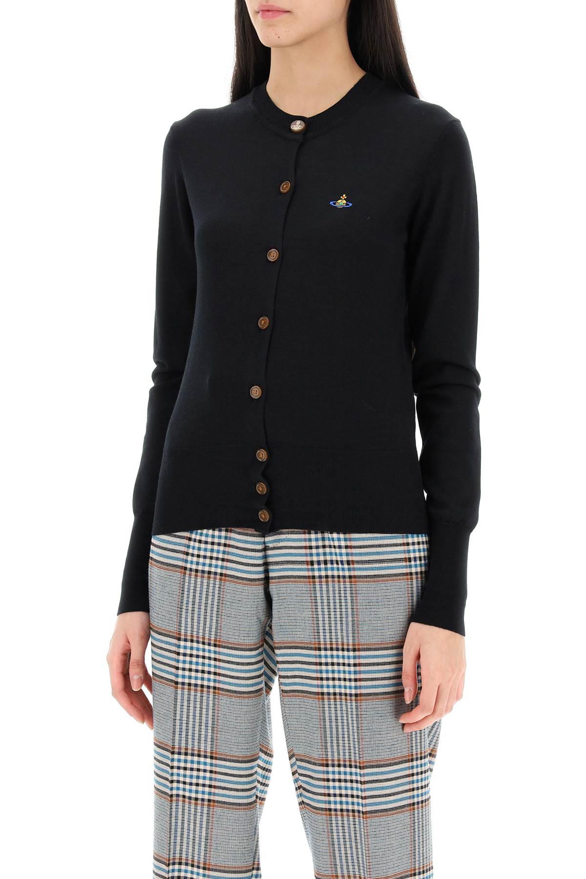 Vivienne westwood bea cardigan with embroidered logo-3