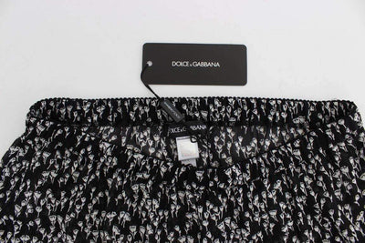 Dolce & Gabbana  Black White Floral Lace Silk Sleepwear Shorts #women, Black/White, Brand_Dolce & Gabbana, Catch, Dolce & Gabbana, feed-agegroup-adult, feed-color-black, feed-color-white, feed-gender-female, feed-size-IT1 | XS, feed-size-IT3 | M, feed-size-IT4 | L, Gender_Women, IT1 | XS, IT3 | M, IT4 | L, Kogan, Underwear - Women - Clothing at SEYMAYKA