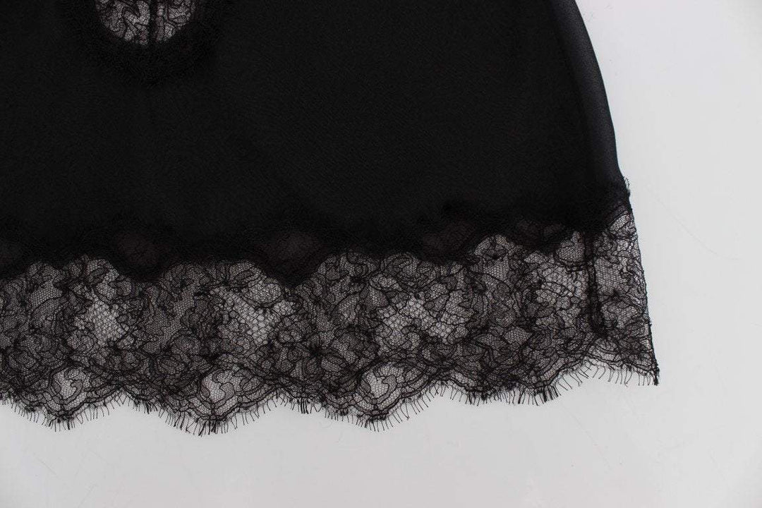 Dolce & Gabbana Black Silk Lace Babydoll Lingerie Top #women, Black, Brand_Dolce & Gabbana, Catch, Dolce & Gabbana, feed-agegroup-adult, feed-color-black, feed-gender-female, feed-size-IT1 | XS, feed-size-IT2 | S, feed-size-IT3 | M, feed-size-IT4 | L, Gender_Women, IT1 | XS, IT2 | S, IT3 | M, IT4 | L, Kogan, Underwear - Women - Clothing at SEYMAYKA