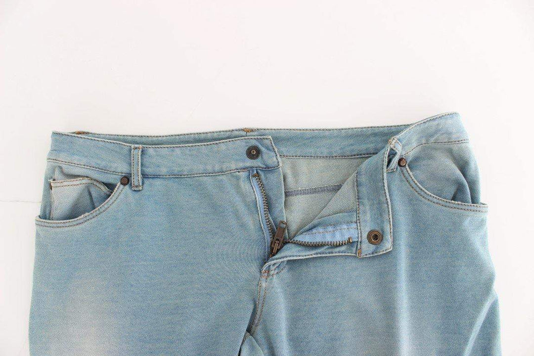 ERMANNO SCERVINO Women   Capri Pants Cropped Jeans #women, Blue, Catch, Ermanno Scervino, feed-agegroup-adult, feed-color-blue, feed-gender-female, feed-size-IT2 | S, feed-size-IT3 | M, Gender_Women, IT2 | S, IT3 | M, Jeans & Pants - Women - Clothing, Kogan at SEYMAYKA