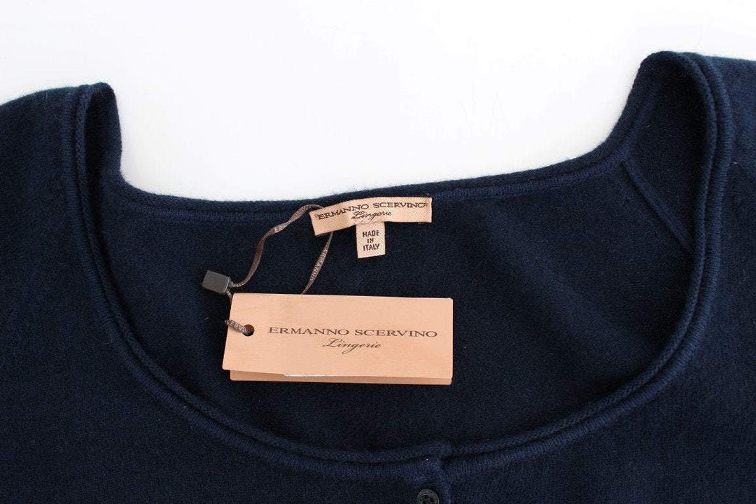 ERMANNO SCERVINO Women   Cashmere Cardigan Sweater #women, Blue, Catch, Ermanno Scervino, feed-agegroup-adult, feed-color-blue, feed-gender-female, feed-size-IT46 | L, Gender_Women, IT46 | L, Kogan, Sweaters - Women - Clothing at SEYMAYKA