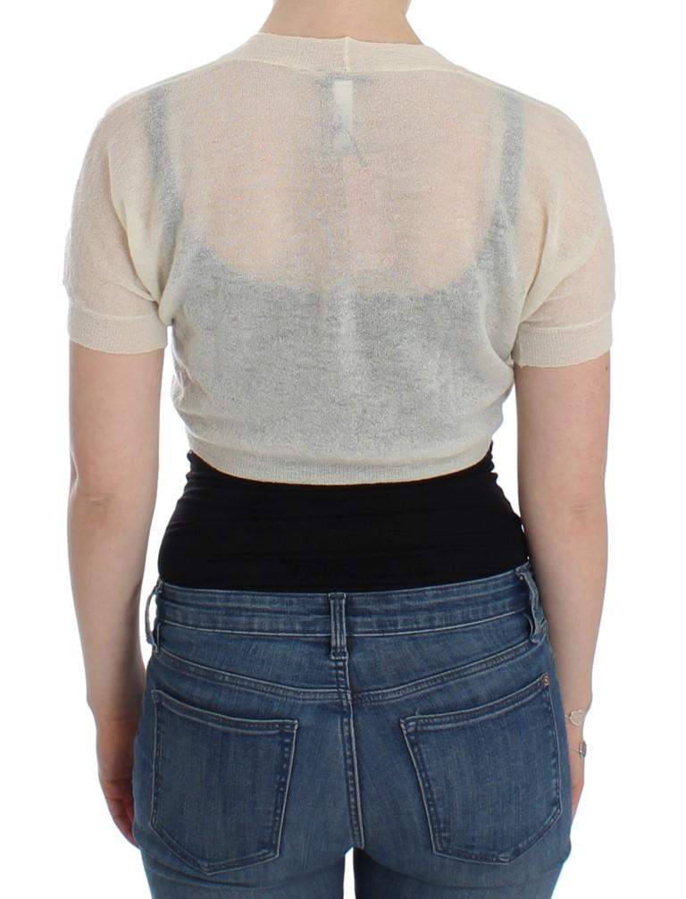 ERMANNO SCERVINO Women   Wool Cardigan Sweater #women, Catch, Ermanno Scervino, feed-agegroup-adult, feed-color-white, feed-gender-female, feed-size-IT42 | S, Gender_Women, IT42 | S, Kogan, Sweaters - Women - Clothing, White at SEYMAYKA