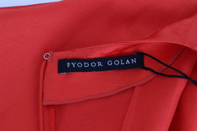 FYODOR GOLAN  Mini Linen 3/4 Sleeve Sheath Dress #women, Catch, Clothing_Dress, Dresses - Women - Clothing, feed-agegroup-adult, feed-color-red, feed-gender-female, feed-size-M, feed-size-S, Fyodor Golan, Gender_Women, Kogan, M, Red, S at SEYMAYKA