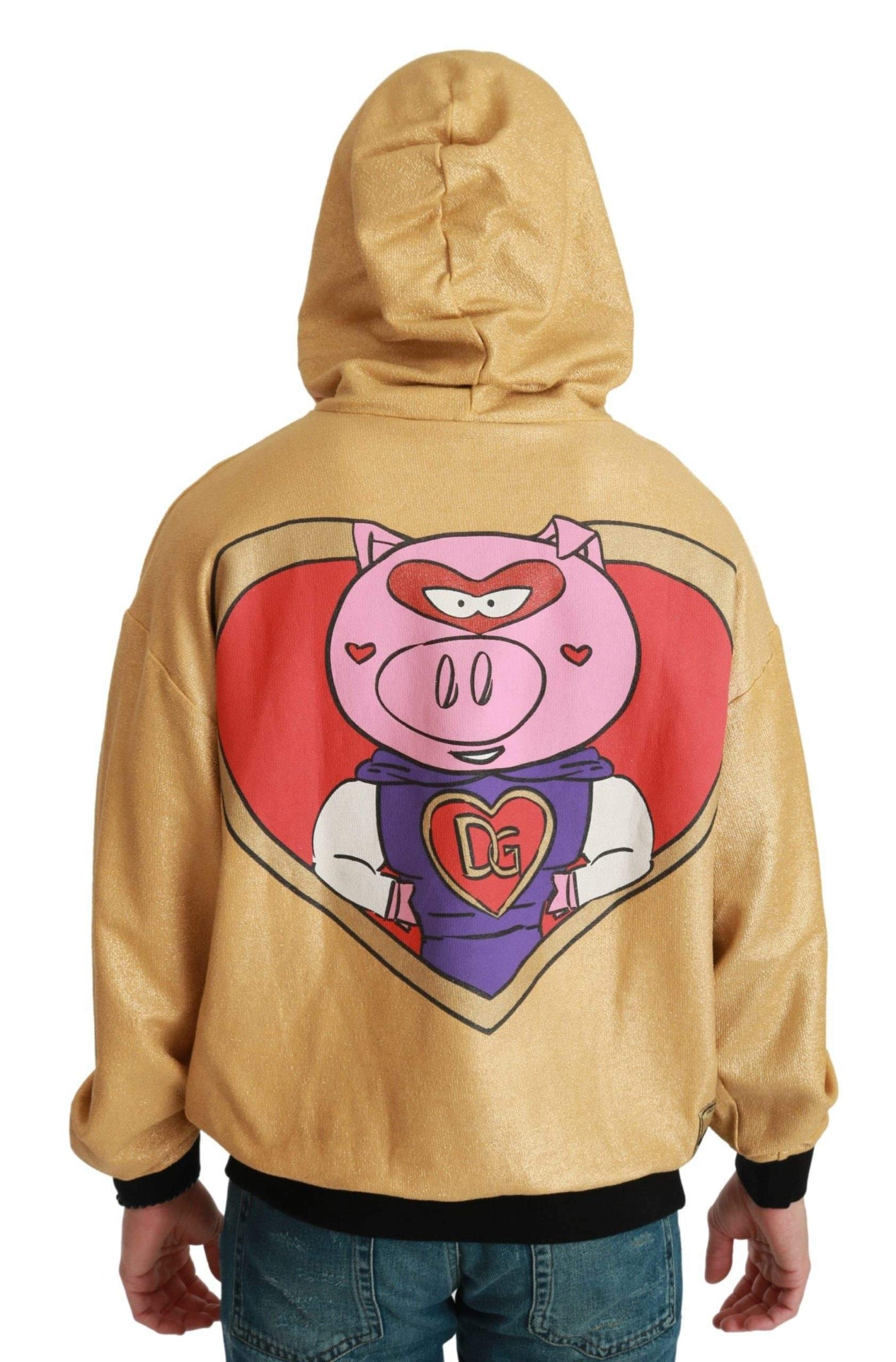 Dolce & Gabbana Gold Pig of the Year Hooded Sweater #men, Brand_Dolce & Gabbana, Catch, Dolce & Gabbana, feed-agegroup-adult, feed-color-gold, feed-gender-male, feed-size-IT50 | M, feed-size-IT52 | L, feed-size-IT56 | XXL, Gender_Men, Gold, IT50 | M, IT52 | L, IT56 | XXL, Kogan, Men - New Arrivals, Sweaters - Men - Clothing at SEYMAYKA