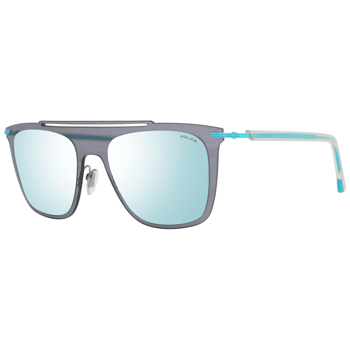 Police PL581  Mirrored Rectangle Sunglasses #men, Blue, feed-agegroup-adult, feed-color-Blue, feed-gender-male, Police, Sunglasses for Men - Sunglasses at SEYMAYKA