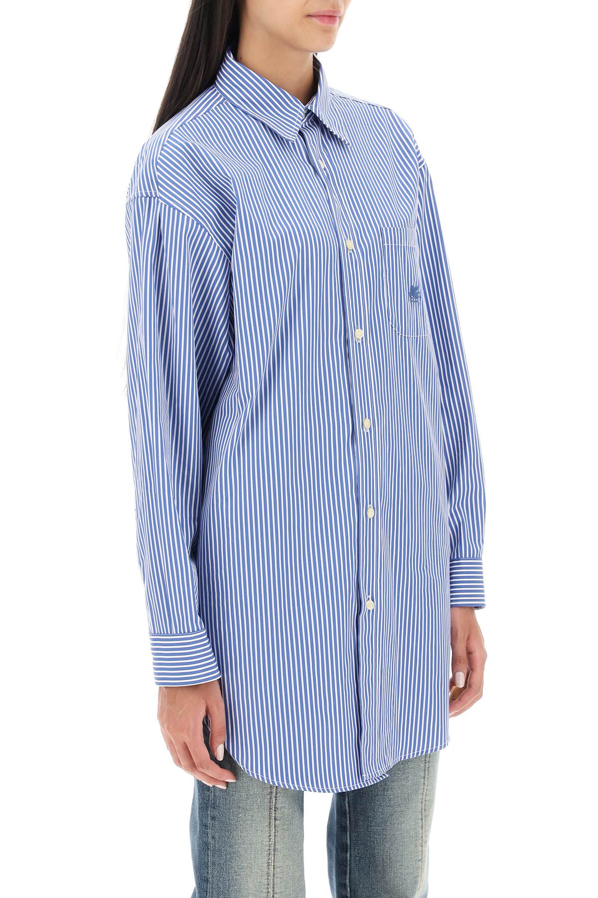 Etro striped poplin shirt-1