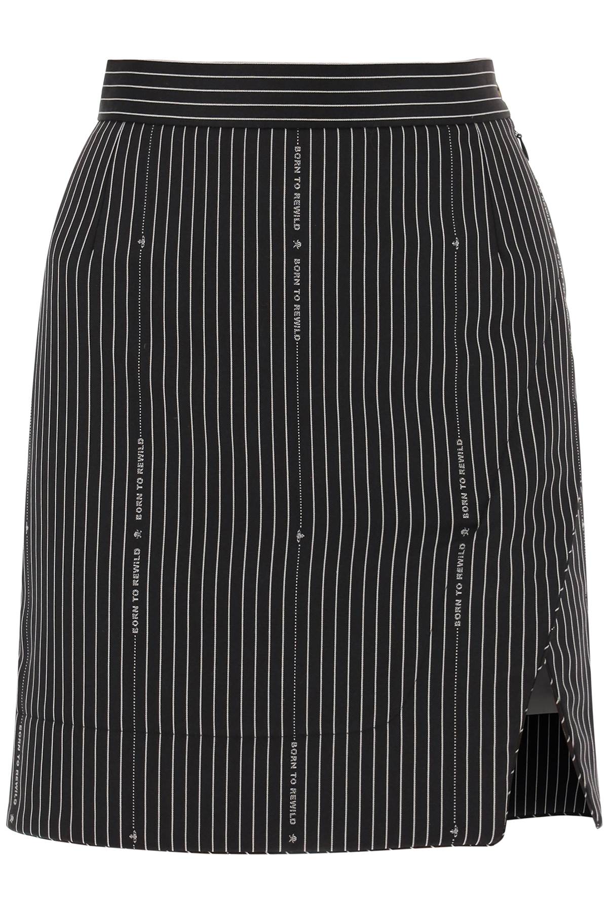 Vivienne westwood 'rita' wrap mini skirt with pinstriped motif-0