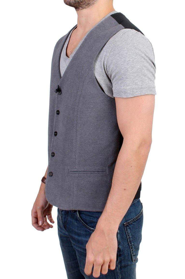 COSTUME NATIONAL C’N’C   Cotton Blend Casual Vest #men, Catch, Costume National, feed-agegroup-adult, feed-color-gray, feed-gender-male, feed-size-IT48 | M, Gender_Men, Gray, IT48 | M, Kogan, Vests - Men - Clothing at SEYMAYKA