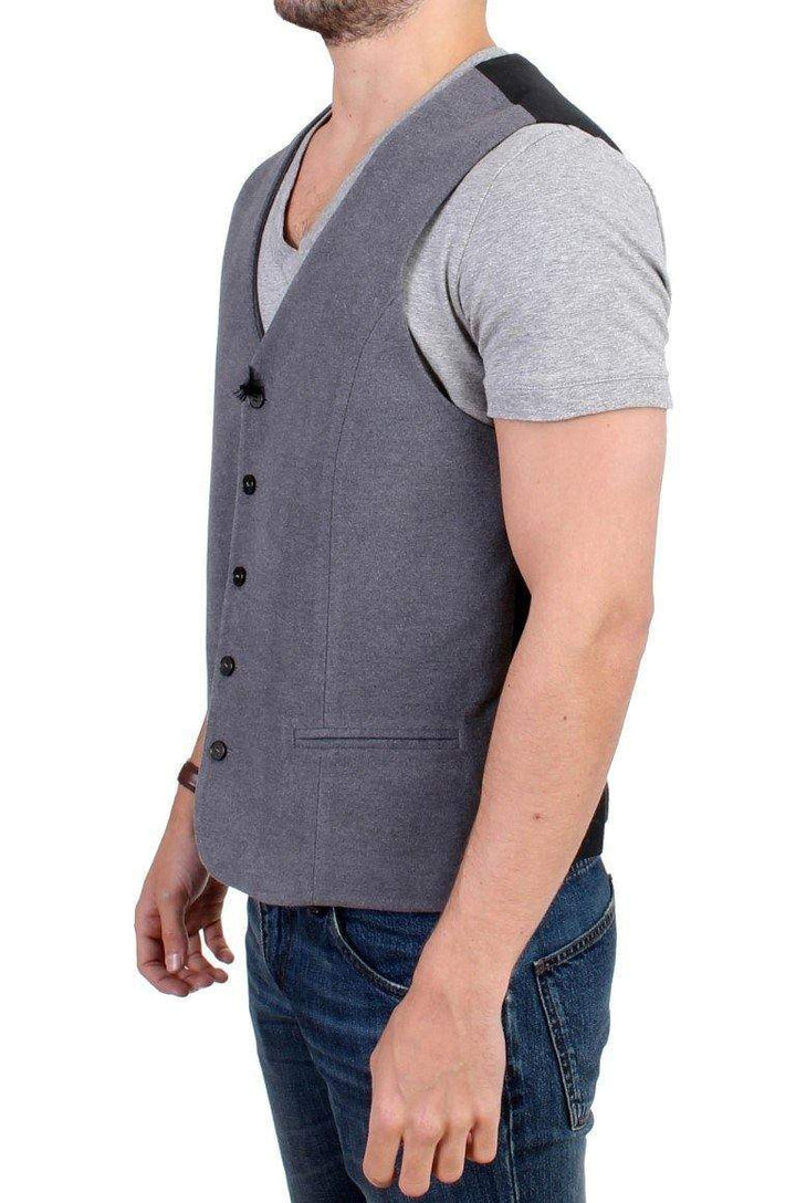 COSTUME NATIONAL C’N’C   Cotton Blend Casual Vest #men, Catch, Costume National, feed-agegroup-adult, feed-color-gray, feed-gender-male, feed-size-IT48 | M, Gender_Men, Gray, IT48 | M, Kogan, Vests - Men - Clothing at SEYMAYKA