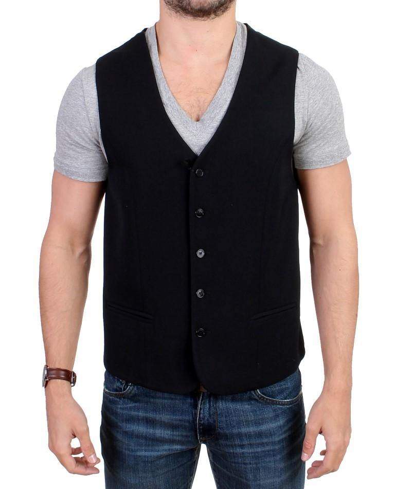COSTUME NATIONAL C’N’C  Wool Blend Casual Vest #men, Black, Catch, Costume National, feed-agegroup-adult, feed-color-black, feed-gender-male, feed-size-IT48 | M, feed-size-IT50 | M-L, Gender_Men, IT48 | M, IT50 | M-L, Kogan, Vests - Men - Clothing at SEYMAYKA