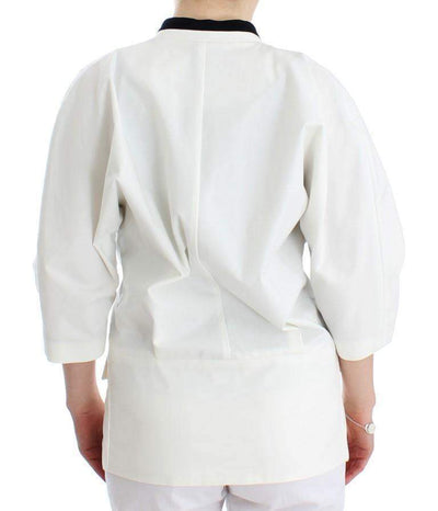 Andrea Pompilio  Cotton Blend Oversized Blazer Jacket #women, Andrea Pompilio, Catch, feed-agegroup-adult, feed-color-white, feed-gender-female, feed-size-IT40|S, feed-size-IT44|L, Gender_Women, IT40|S, IT44|L, Kogan, Suits & Blazers - Women - Clothing, White at SEYMAYKA