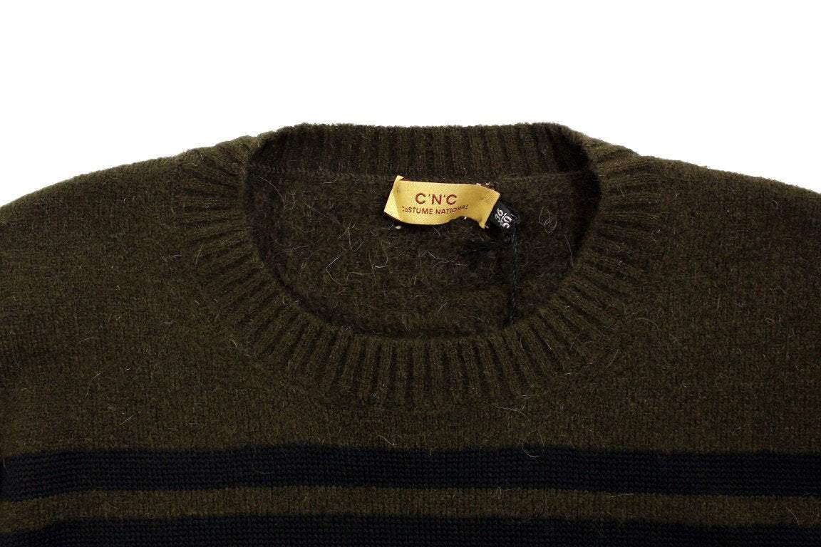 COSTUME NATIONAL C’N’C   Striped Crew Neck Sweater #men, Brown, Catch, Costume National, feed-agegroup-adult, feed-color-brown, feed-gender-male, feed-size-IT52 | XL, Gender_Men, IT52 | XL, Kogan, Sweaters - Men - Clothing at SEYMAYKA