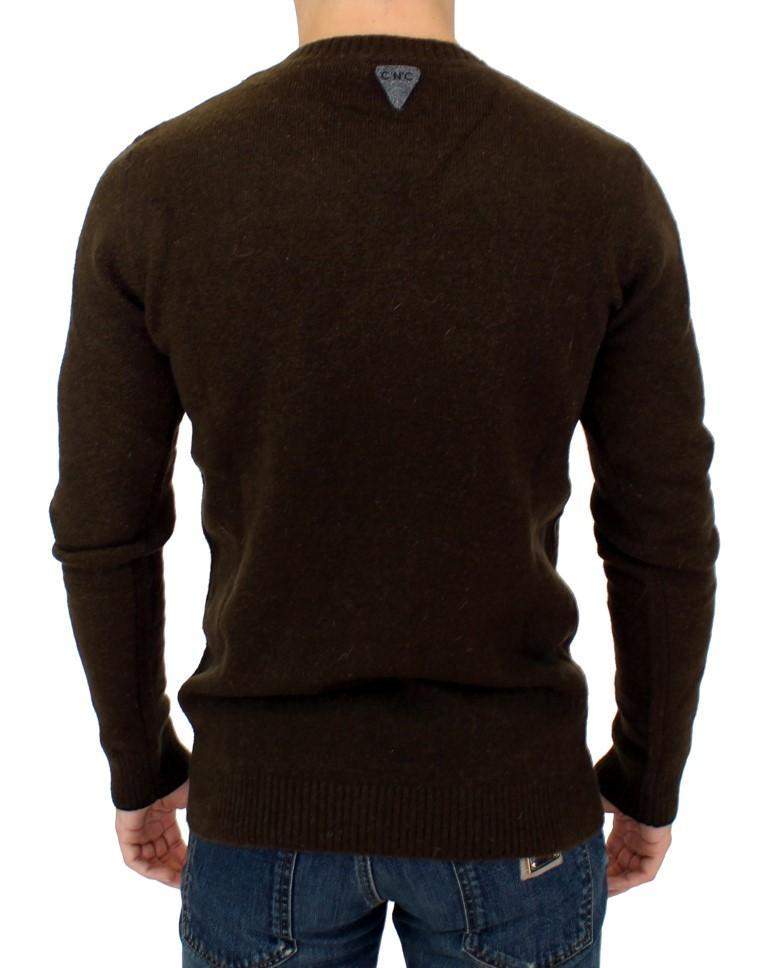 COSTUME NATIONAL C’N’C   Striped Crew Neck Sweater #men, Brown, Catch, Costume National, feed-agegroup-adult, feed-color-brown, feed-gender-male, feed-size-IT52 | XL, Gender_Men, IT52 | XL, Kogan, Sweaters - Men - Clothing at SEYMAYKA