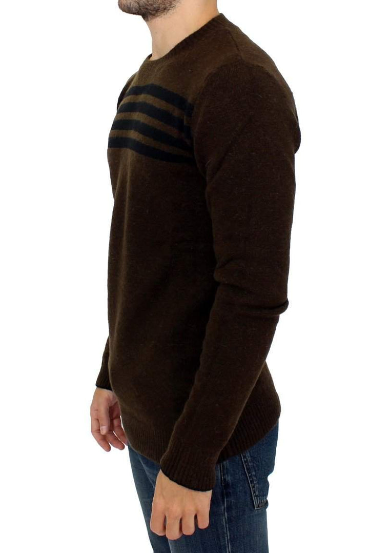 COSTUME NATIONAL C’N’C   Striped Crew Neck Sweater #men, Brown, Catch, Costume National, feed-agegroup-adult, feed-color-brown, feed-gender-male, feed-size-IT52 | XL, Gender_Men, IT52 | XL, Kogan, Sweaters - Men - Clothing at SEYMAYKA