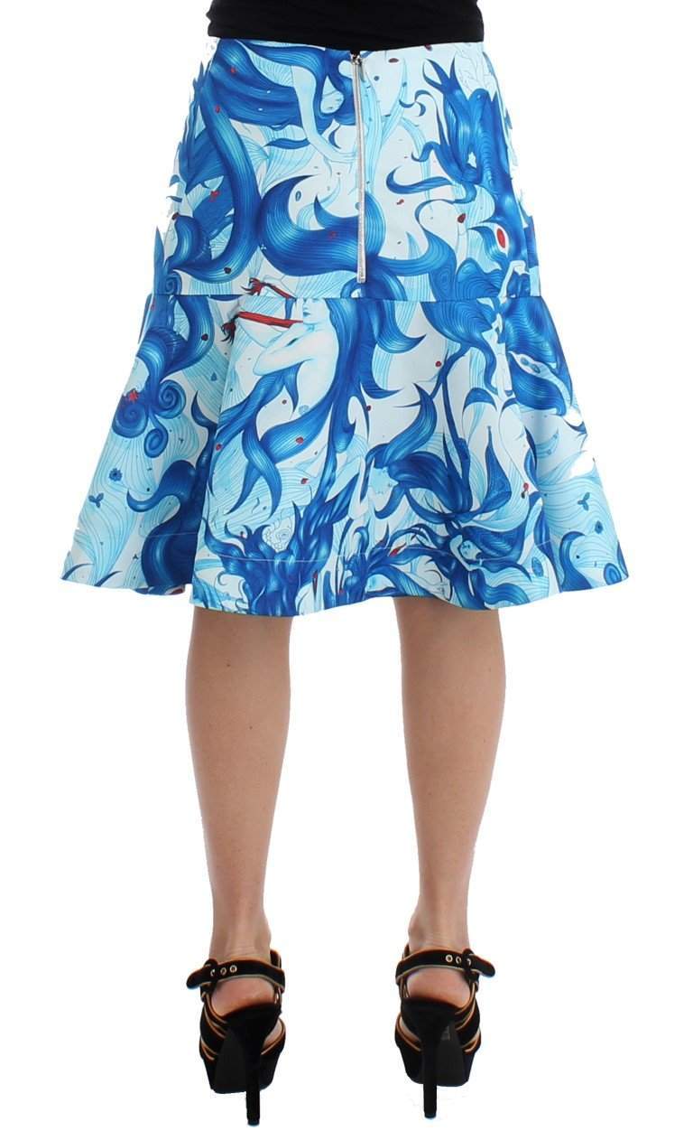Koonhor  Peplum Fresco-Print Straight Pencil Skirt #women, Blue, Catch, feed-agegroup-adult, feed-color-blue, feed-gender-female, feed-size-IT40|S, feed-size-IT42|M, feed-size-IT44|L, Gender_Women, IT40|S, IT42|M, IT44|L, Kogan, Koonhor, Skirts - Women - Clothing at SEYMAYKA