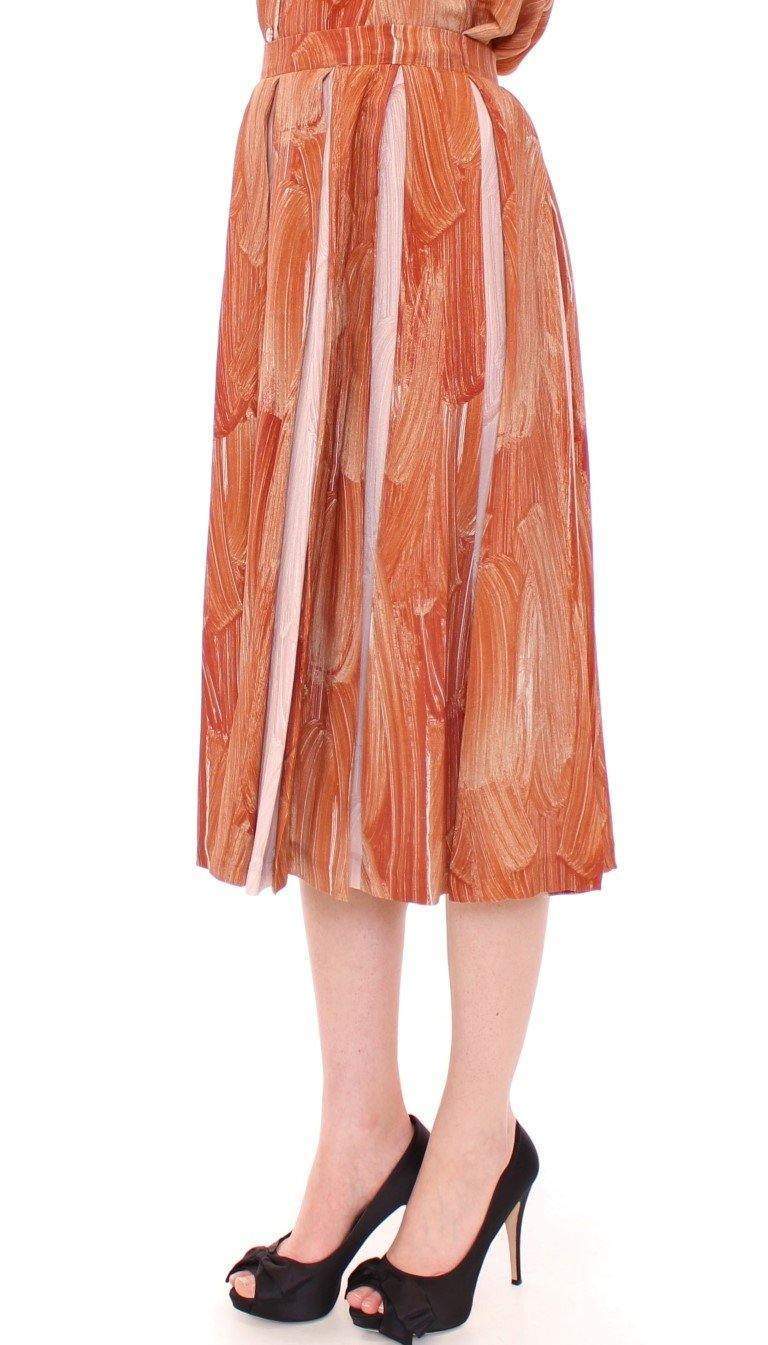 Licia Florio   Below Knee Full Skirt #women, Catch, feed-agegroup-adult, feed-color-orange, feed-gender-female, feed-size-IT40|S, feed-size-IT42|M, feed-size-IT44|L, Gender_Women, IT40|S, IT42|M, IT44|L, Kogan, Licia Florio, Orange, Skirts - Women - Clothing at SEYMAYKA