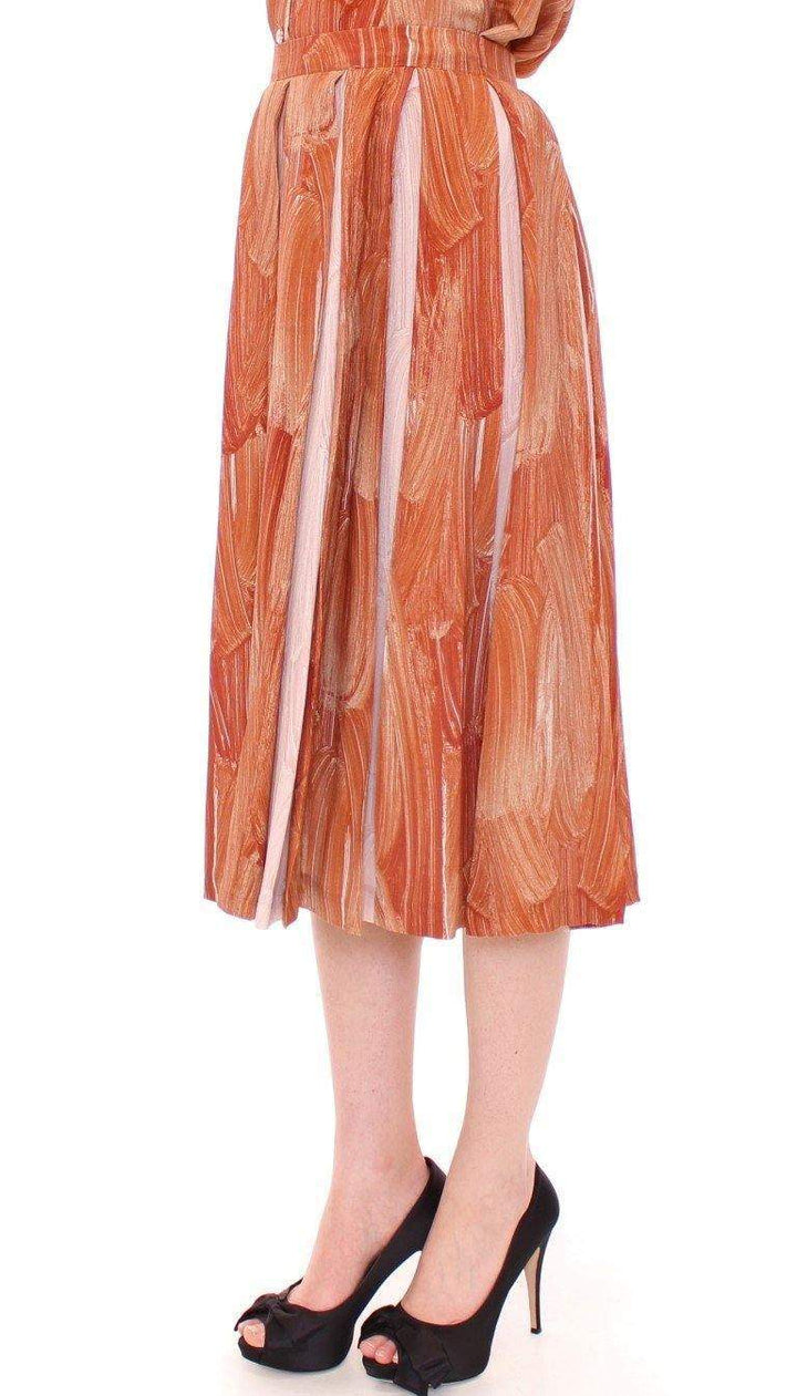 Licia Florio   Below Knee Full Skirt #women, Catch, feed-agegroup-adult, feed-color-orange, feed-gender-female, feed-size-IT40|S, feed-size-IT42|M, feed-size-IT44|L, Gender_Women, IT40|S, IT42|M, IT44|L, Kogan, Licia Florio, Orange, Skirts - Women - Clothing at SEYMAYKA