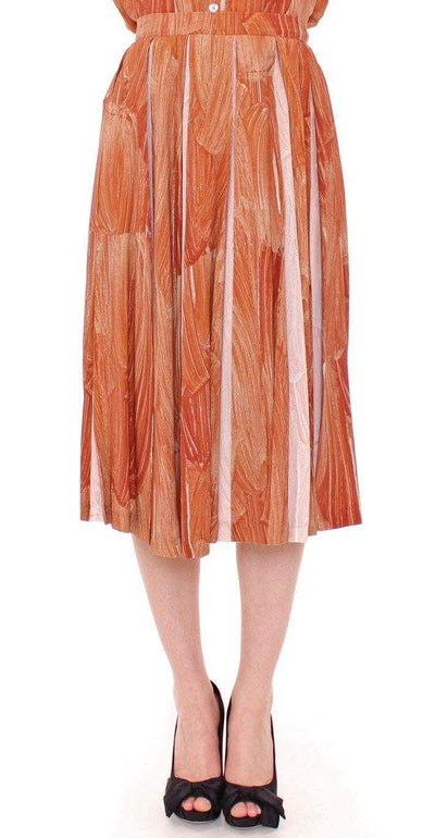 Licia Florio   Below Knee Full Skirt #women, Catch, feed-agegroup-adult, feed-color-orange, feed-gender-female, feed-size-IT40|S, feed-size-IT42|M, feed-size-IT44|L, Gender_Women, IT40|S, IT42|M, IT44|L, Kogan, Licia Florio, Orange, Skirts - Women - Clothing at SEYMAYKA