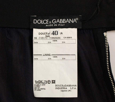 Dolce & Gabbana  Black Silk Transparent Above Knees Skirt #women, Black, Brand_Dolce & Gabbana, Catch, Dolce & Gabbana, feed-agegroup-adult, feed-color-black, feed-gender-female, feed-size-IT40|S, Gender_Women, IT40|S, Kogan, Skirts - Women - Clothing at SEYMAYKA