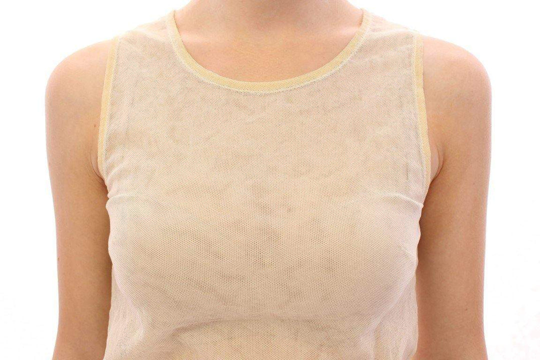 Dolce & Gabbana  Beige Sleeveless Cotton Top Tank Blouse #women, Beige, Brand_Dolce & Gabbana, Catch, Dolce & Gabbana, feed-agegroup-adult, feed-color-beige, feed-gender-female, feed-size-IT40|S, Gender_Women, IT40|S, Kogan, Tops & T-Shirts - Women - Clothing at SEYMAYKA