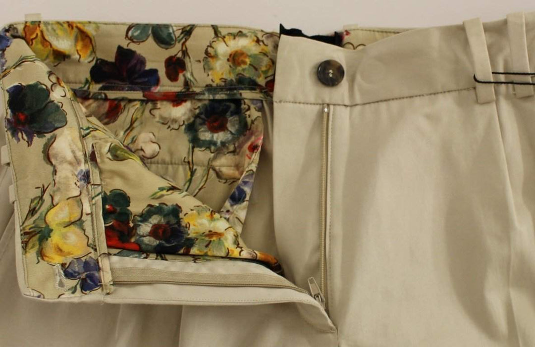 Dolce & Gabbana  Beige Cotton Chinos Pants #women, Beige, Brand_Dolce & Gabbana, Catch, Dolce & Gabbana, feed-agegroup-adult, feed-color-beige, feed-gender-female, feed-size-IT40|S, feed-size-IT42|M, Gender_Women, IT40|S, IT42|M, Jeans & Pants - Women - Clothing, Kogan at SEYMAYKA