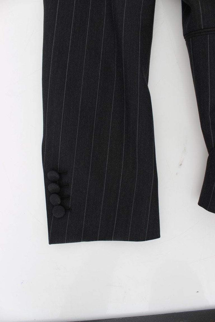 Dolce & Gabbana  Gray Striped Slim Fit Wool Blazer #men, Blazers - Men - Clothing, Brand_Dolce & Gabbana, Catch, Dolce & Gabbana, feed-agegroup-adult, feed-color-gray, feed-gender-male, feed-size-IT50 | L, Gender_Men, Gray, IT50 | L, Kogan at SEYMAYKA