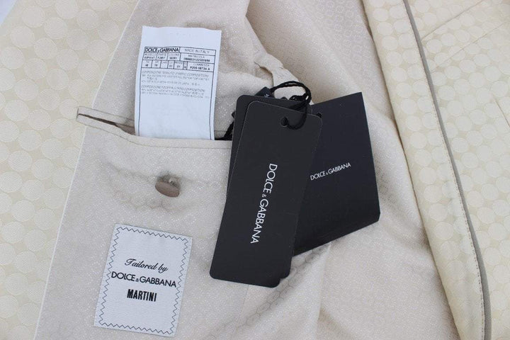 Dolce & Gabbana Beige Polka Dot Silk 2 Piece Blazer #men, Beige, Blazers - Men - Clothing, Brand_Dolce & Gabbana, Catch, Dolce & Gabbana, feed-agegroup-adult, feed-color-beige, feed-gender-male, feed-size-IT44 | XS, Gender_Men, IT44 | XS, Kogan at SEYMAYKA