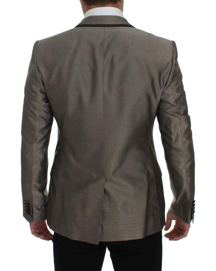 Dolce & Gabbana  Brown Slim Fit Silk Two Button Blazer #men, Blazers - Men - Clothing, Brand_Dolce & Gabbana, Brown, Catch, Dolce & Gabbana, feed-agegroup-adult, feed-color-brown, feed-gender-male, feed-size-IT44 | XS, feed-size-IT48 | M, Gender_Men, IT44 | XS, Kogan at SEYMAYKA