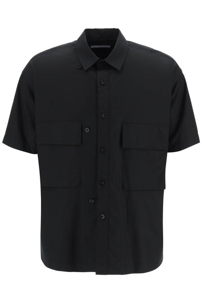 Sacai short-sleeved poplin shirt-0