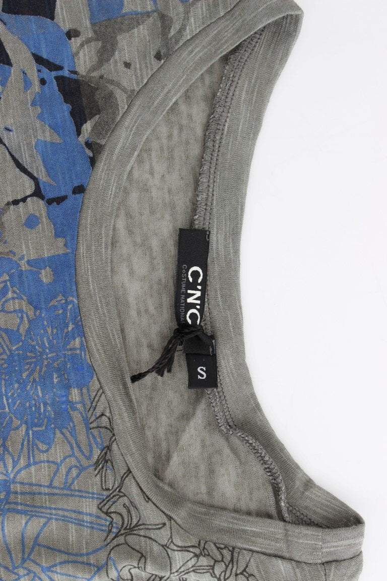 COSTUME NATIONAL C’N’C   Print Sleeveless T-Shirt #women, Catch, Costume National, feed-agegroup-adult, feed-color-gray, feed-gender-female, feed-size-L, feed-size-M, feed-size-S, feed-size-XS, Gender_Women, Gray, Kogan, L, M, S, Tops & T-Shirts - Women - Clothing, XS at SEYMAYKA