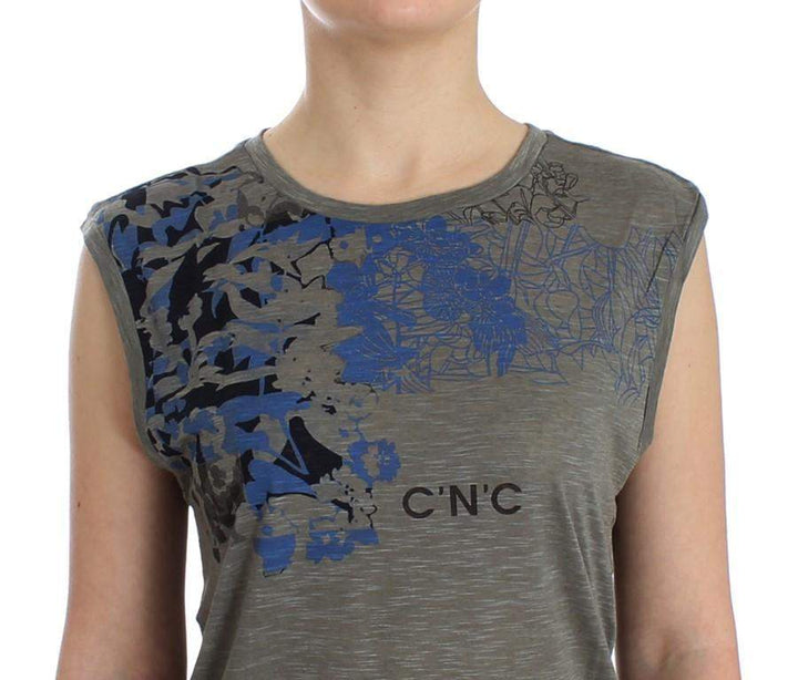 COSTUME NATIONAL C’N’C   Print Sleeveless T-Shirt #women, Catch, Costume National, feed-agegroup-adult, feed-color-gray, feed-gender-female, feed-size-L, feed-size-M, feed-size-S, feed-size-XS, Gender_Women, Gray, Kogan, L, M, S, Tops & T-Shirts - Women - Clothing, XS at SEYMAYKA