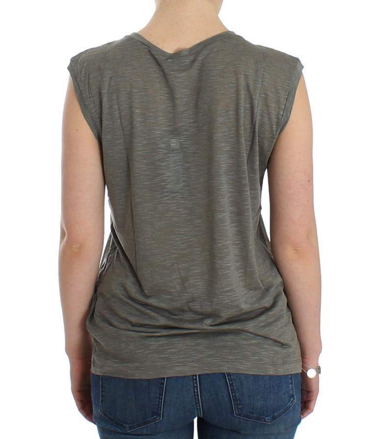 COSTUME NATIONAL C’N’C   Print Sleeveless T-Shirt #women, Catch, Costume National, feed-agegroup-adult, feed-color-gray, feed-gender-female, feed-size-L, feed-size-M, feed-size-S, feed-size-XS, Gender_Women, Gray, Kogan, L, M, S, Tops & T-Shirts - Women - Clothing, XS at SEYMAYKA