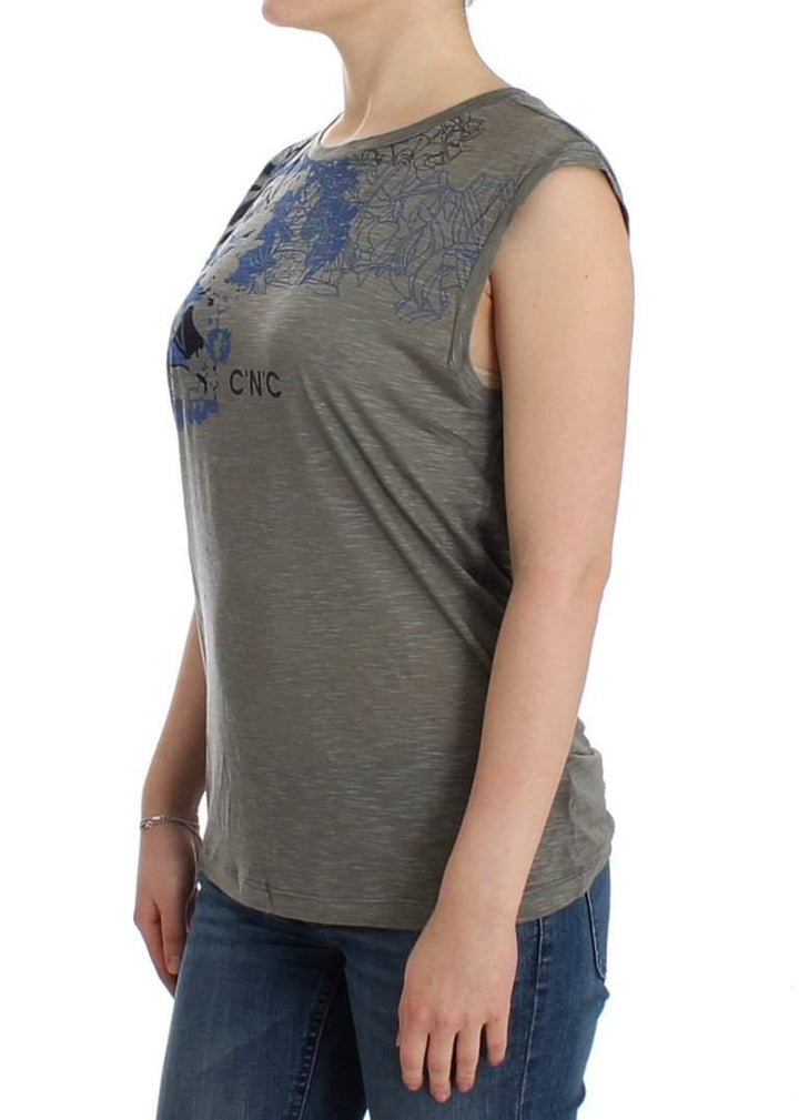 COSTUME NATIONAL C’N’C   Print Sleeveless T-Shirt #women, Catch, Costume National, feed-agegroup-adult, feed-color-gray, feed-gender-female, feed-size-L, feed-size-M, feed-size-S, feed-size-XS, Gender_Women, Gray, Kogan, L, M, S, Tops & T-Shirts - Women - Clothing, XS at SEYMAYKA