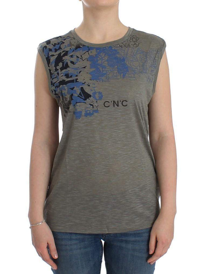 COSTUME NATIONAL C’N’C   Print Sleeveless T-Shirt #women, Catch, Costume National, feed-agegroup-adult, feed-color-gray, feed-gender-female, feed-size-L, feed-size-M, feed-size-S, feed-size-XS, Gender_Women, Gray, Kogan, L, M, S, Tops & T-Shirts - Women - Clothing, XS at SEYMAYKA