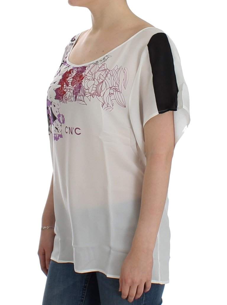 COSTUME NATIONAL C’N’C   Motive Print blouse #women, Catch, Costume National, feed-agegroup-adult, feed-color-white, feed-gender-female, feed-size-L, feed-size-M, feed-size-S, Gender_Women, Kogan, L, M, S, Tops & T-Shirts - Women - Clothing, White at SEYMAYKA