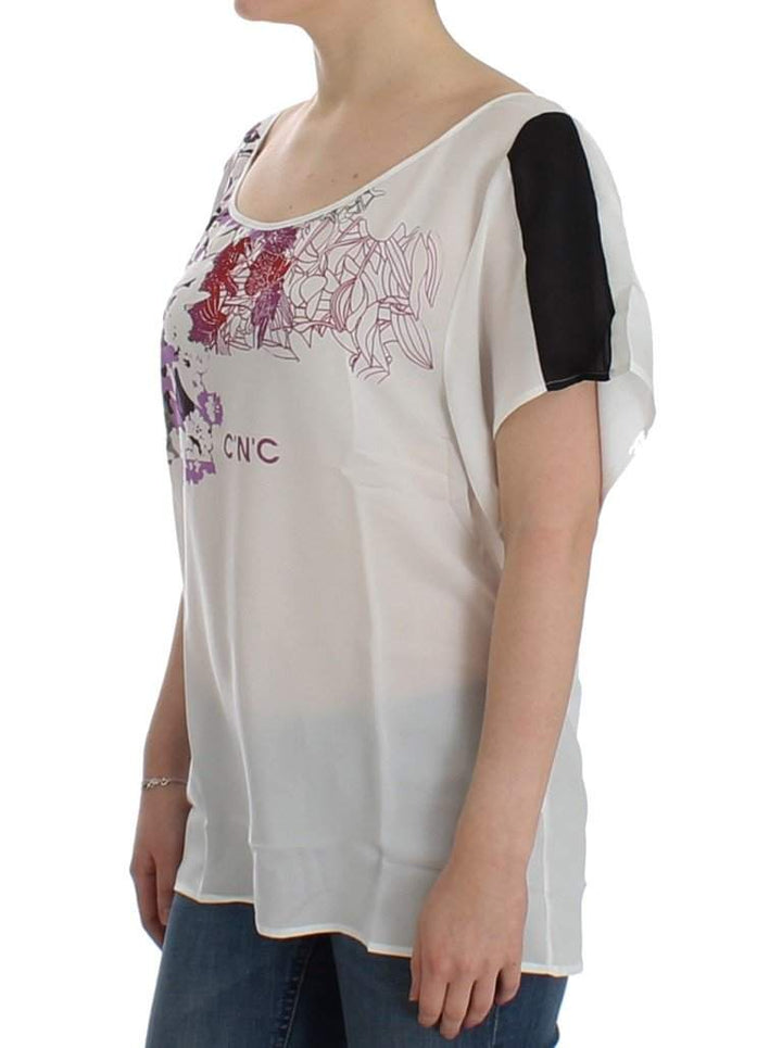 COSTUME NATIONAL C’N’C   Motive Print blouse #women, Catch, Costume National, feed-agegroup-adult, feed-color-white, feed-gender-female, feed-size-L, feed-size-M, feed-size-S, Gender_Women, Kogan, L, M, S, Tops & T-Shirts - Women - Clothing, White at SEYMAYKA