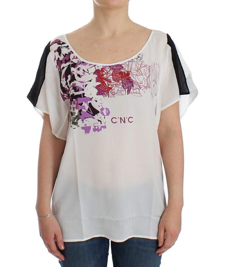 COSTUME NATIONAL C’N’C   Motive Print blouse #women, Catch, Costume National, feed-agegroup-adult, feed-color-white, feed-gender-female, feed-size-L, feed-size-M, feed-size-S, Gender_Women, Kogan, L, M, S, Tops & T-Shirts - Women - Clothing, White at SEYMAYKA