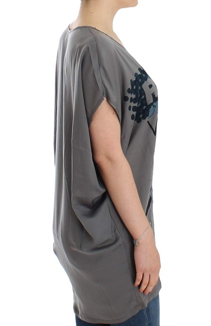 COSTUME NATIONAL C’N’C   V-Neck Long T-Shirt #women, Catch, Costume National, feed-agegroup-adult, feed-color-gray, feed-gender-female, feed-size-M, Gender_Women, Gray, Kogan, M, Tops & T-Shirts - Women - Clothing at SEYMAYKA