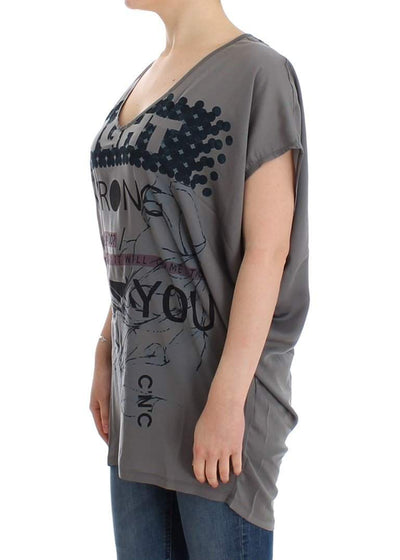 COSTUME NATIONAL C’N’C   V-Neck Long T-Shirt #women, Catch, Costume National, feed-agegroup-adult, feed-color-gray, feed-gender-female, feed-size-M, Gender_Women, Gray, Kogan, M, Tops & T-Shirts - Women - Clothing at SEYMAYKA