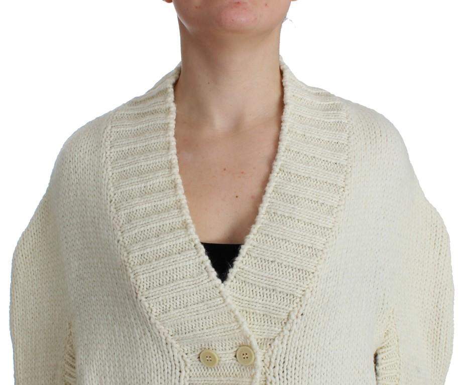 COSTUME NATIONAL C’N’C   Knitted Cardigan #women, Catch, Costume National, feed-agegroup-adult, feed-color-white, feed-gender-female, feed-size-M, Gender_Women, Kogan, M, Sweaters - Women - Clothing, White at SEYMAYKA