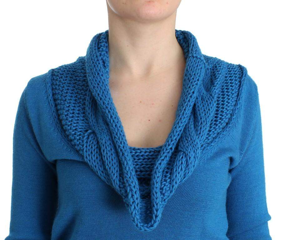 COSTUME NATIONAL C’N’C   Knitted Scoop Neck Sweater #women, Blue, Catch, Costume National, feed-agegroup-adult, feed-color-blue, feed-gender-female, feed-size-M, Gender_Women, Kogan, M, Sweaters - Women - Clothing at SEYMAYKA