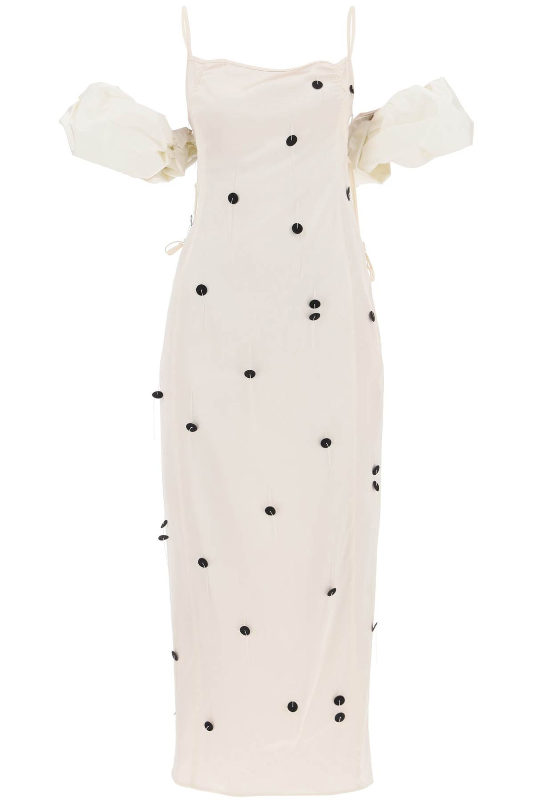 Jacquemus la robe chouchou slip dress with detachable sleeves-0
