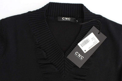 COSTUME NATIONAL C’N’C  V-Neck Wool Sweater #women, Black, Catch, Costume National, feed-agegroup-adult, feed-color-black, feed-gender-female, feed-size-XS, Gender_Women, Kogan, Sweaters - Women - Clothing, XS at SEYMAYKA