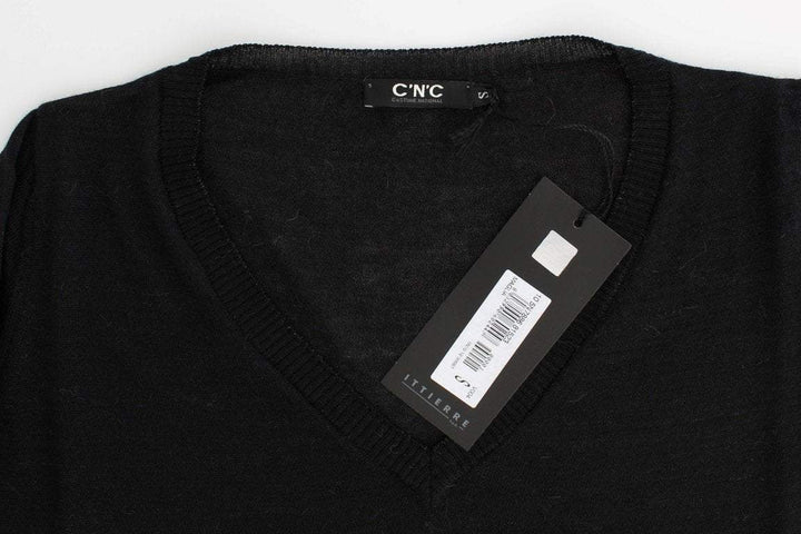 COSTUME NATIONAL C’N’C  V-Neck Lightweight Sweater #women, Black, Catch, Costume National, feed-agegroup-adult, feed-color-black, feed-gender-female, feed-size-M, Gender_Women, Kogan, M, Sweaters - Women - Clothing at SEYMAYKA